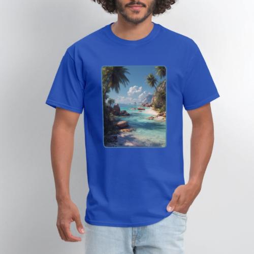Tropical Island Paradise Ocean Design - Men's T-Shirt