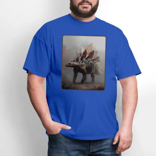 Stegosaurus Misty Forest Design - Men's T-Shirt