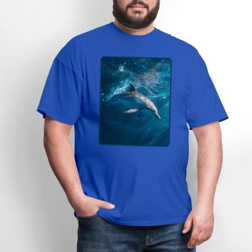 Dolphin Sunlit Ocean Serenity Design - Men's T-Shirt