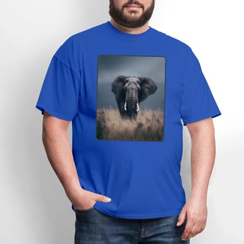 Majestic African Elephant Portrait Design - Men's T-Shirt
