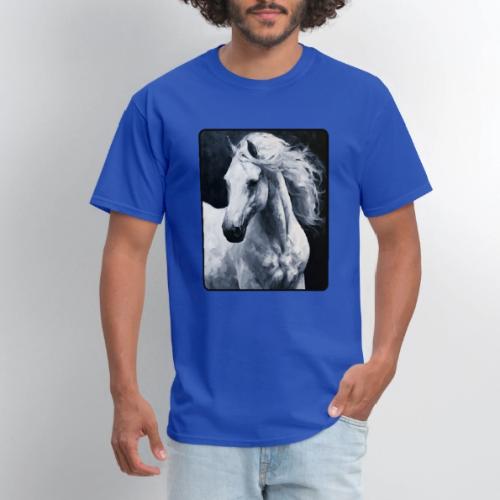 White Horse Oil Painting Design - Men's T-Shirt