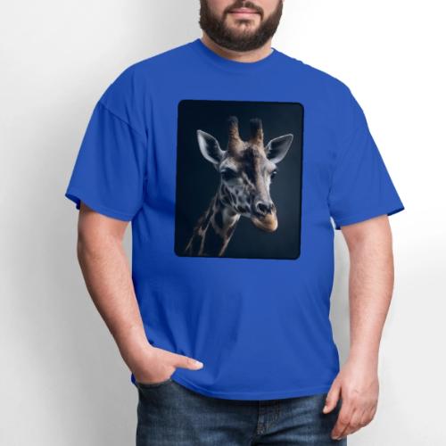 Majestic Giraffe Artistic Portrait Design - Men's T-Shirt