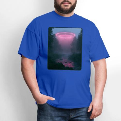 Neon UFO Forest River Design - Men's T-Shirt