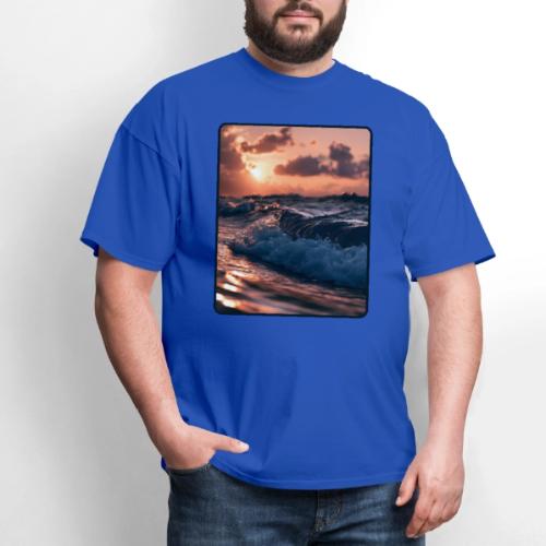 Golden Sunset Ocean Wave - Men's T-Shirt