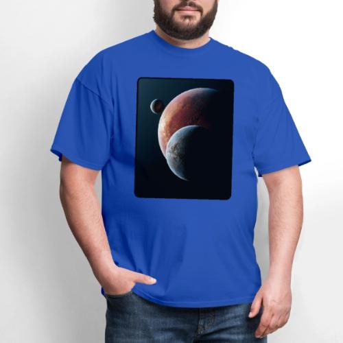 Three Planets Deep Space Design - Men's T-Shirt