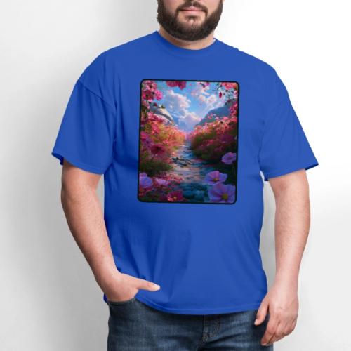 Dreamy Cosmos Valley Landscape Art - Men's T-Shirt