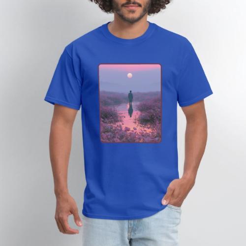 Ethereal Sunset Flower Field Art - Men's T-Shirt
