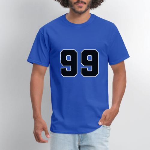 Varsity Number 99 Athletic Font - Men's T-Shirt