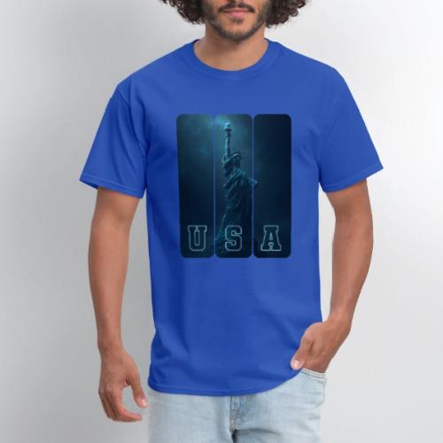 Neon Liberty USA Triptych - Men's T-Shirt