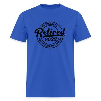 Officially Retired, Retirement Gift, Retired 2022 - Men's T-Shirt - royal blue - Front - Jose (178cm)