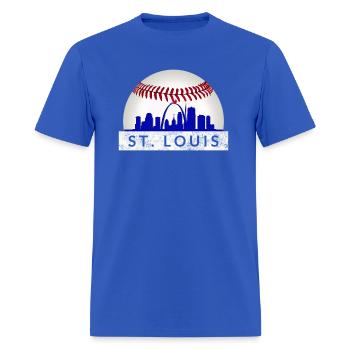 Saint Louis Robe Cardinal Rouge Ville natale Skyline Gi - T-shirt Homme - bleu royal - Devant - Jose (178cm)