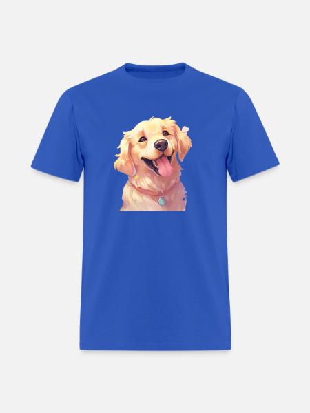Golden Retriever Art - Men's T-Shirt - royal blue