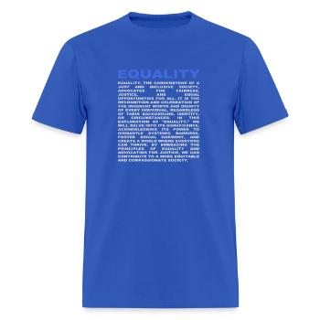 equality - Men's T-Shirt - royal blue - Front - Jose (178cm)
