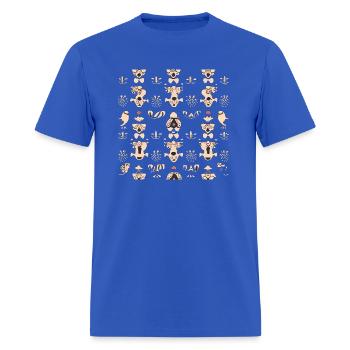 Minimalist and rustic Scandinavian - Men's T-Shirt - royal blue - Front - Jose (178cm)