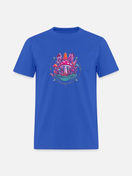Crystal Mushrooms Terrarium - Men's T-Shirt - royal blue