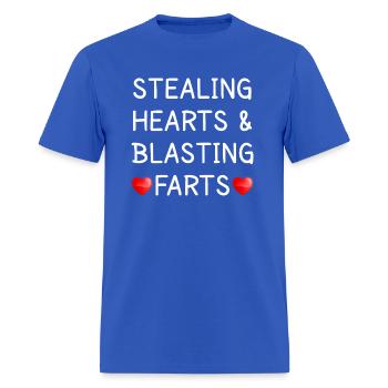 Stealing hearts blasting farts - Men's T-Shirt - royal blue - Front - Jose (178cm)