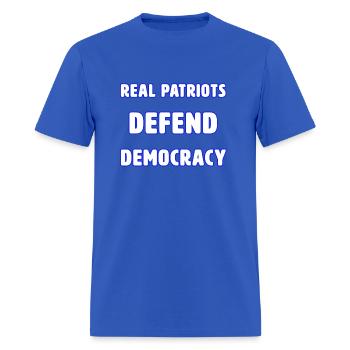 DEMOCRACY 3 - Men's T-Shirt - royal blue - Front - Jose (178cm)