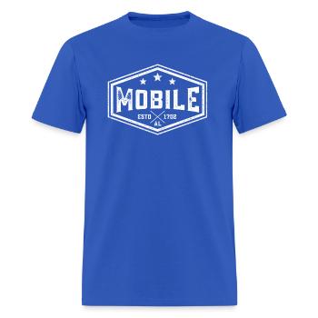 Mobile - Men's T-Shirt - royal blue - Front - Jose (178cm)