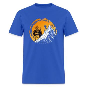 Vintage Mountains Climber Hiker - Men's T-Shirt - royal blue - Front - Jose (178cm)
