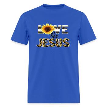 Mother Mary - Praying With Rosary - Men's T-Shirt - royal blue - Front - Jose (178cm)