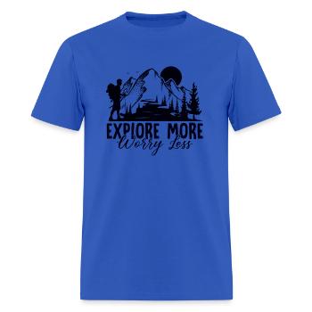 Vintage Mountains Climber Hiker - Men's T-Shirt - royal blue - Front - Jose (178cm)