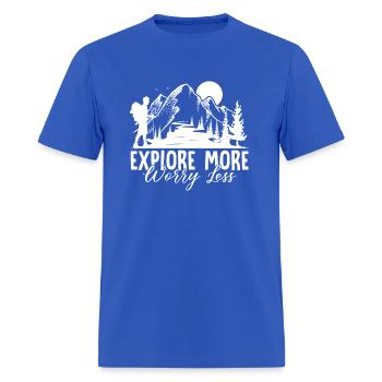 Vintage Mountains Climber Hiker - Men's T-Shirt - royal blue - Front - Jose (178cm)
