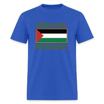Liberate Palestine - Men's T-Shirt - royal blue - Front - Jose (178cm)