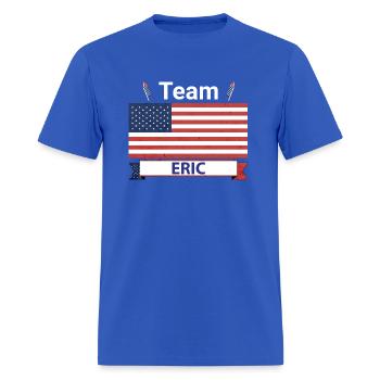 Team Eric USA American Flag Stars Stripe - Men's T-Shirt - royal blue - Front - Jose (178cm)