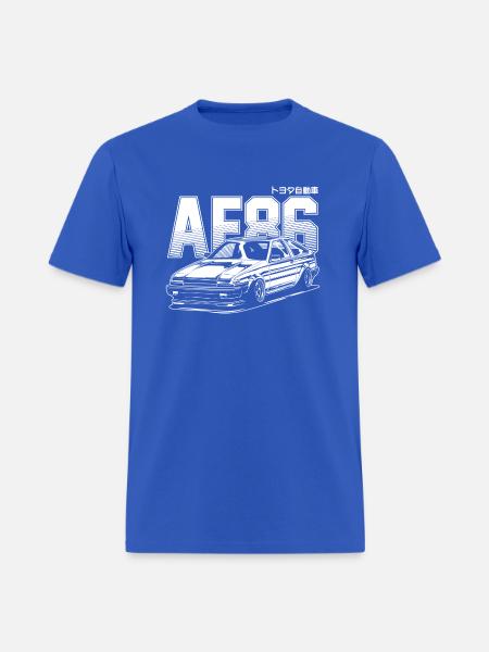 Ae86 Truenoabcdabcdabcdwhite Print - Men's T-Shirt - royal blue