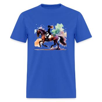 dressage riderin colorful - Men's T-Shirt - royal blue - Front - Jose (178cm)