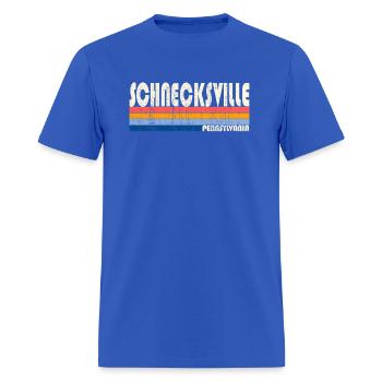 Vintage Retro 70S 80S Style Ville natale de - T-shirt Homme - bleu royal - Devant - Jose (178cm)