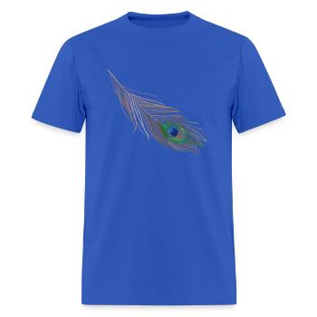 Peacock Plume - Men's T-Shirt - royal blue - Front - Jose (178cm)