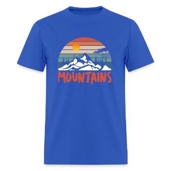 Vintage Mountains Climber Hiker - Men's T-Shirt - royal blue - Front - Jose (178cm)