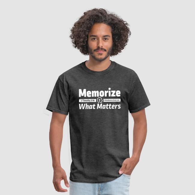 "Memorize What Matters" White Design