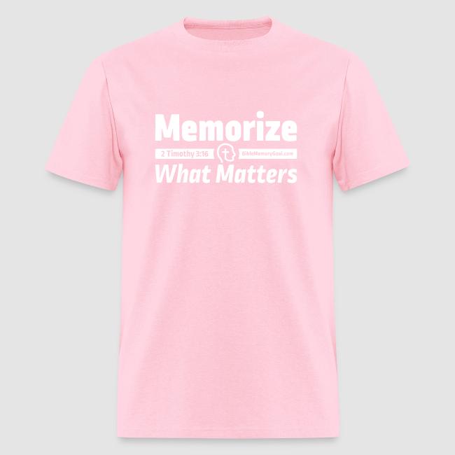 "Memorize What Matters" White Design