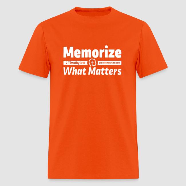 "Memorize What Matters" White Design