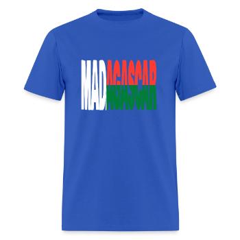 Madagascar flag stencil - Men's T-Shirt - royal blue - Front - Jose (178cm)