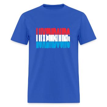 Luxembourg flag stencil - Men's T-Shirt - royal blue - Front - Jose (178cm)