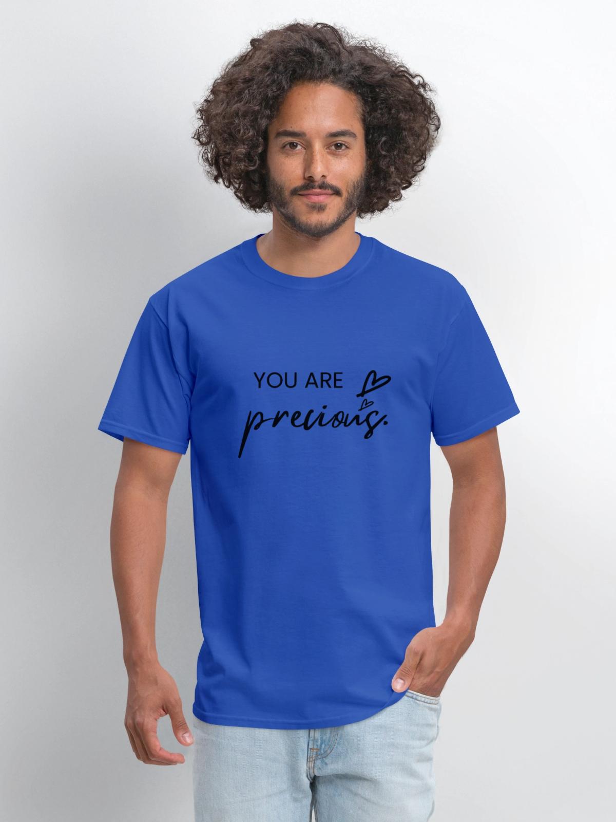 You Are Precious. | Inspirational - Men's T-Shirt - royal blue - Front - Jose (178cm)