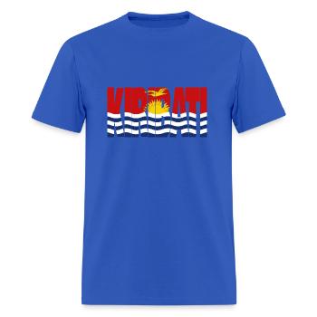 Kiribati flag stencil - Men's T-Shirt - royal blue - Front - Jose (178cm)