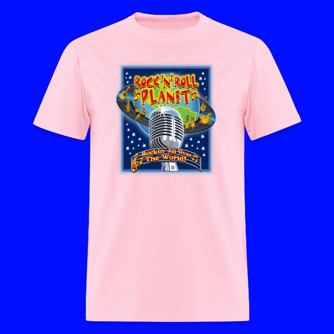 Rock'n'Roll Planet Full Color Retro Tee Design