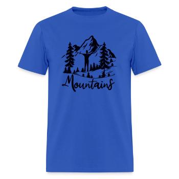 Vintage Mountains Climber Hiker - Men's T-Shirt - royal blue - Front - Jose (178cm)