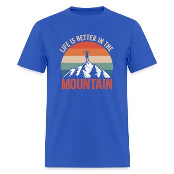 Vintage Mountains Climber Hiker - Men's T-Shirt - royal blue - Front - Jose (178cm)