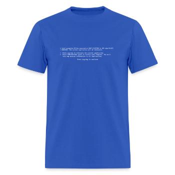 Blue Screen of Death (BSOD) - Men's T-Shirt - royal blue - Front - Jose (178cm)