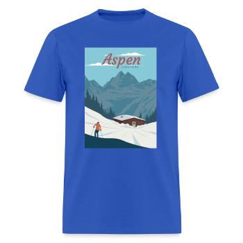 Aspen Colorado - Men's T-Shirt - royal blue - Front - Jose (178cm)