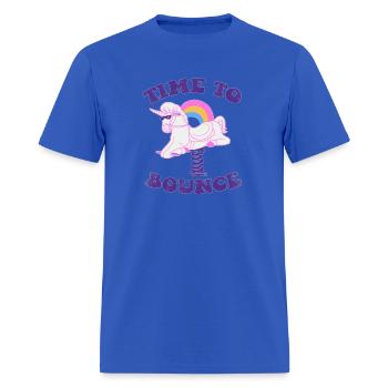 Time to bounce, funny unicorn - Men's T-Shirt - royal blue - Front - Jose (178cm)