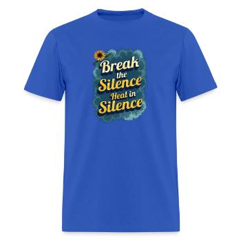Break the Silence Motivational Sunflower - Men's T-Shirt - royal blue - Front - Jose (178cm)