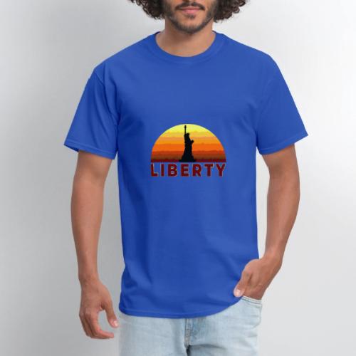 USA: Sunset Liberty Bold - Men's T-Shirt