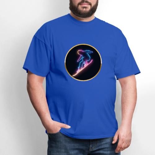 Snowboarding: Neon Snow Drift - Men's T-Shirt