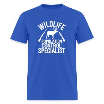 Wildlife Population Control Specialist Hunter Gift - Men's T-Shirt - royal blue - Front - Jose (178cm)